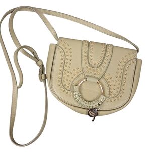 See By Chloe Studded Mini Cream Crossbody Bag